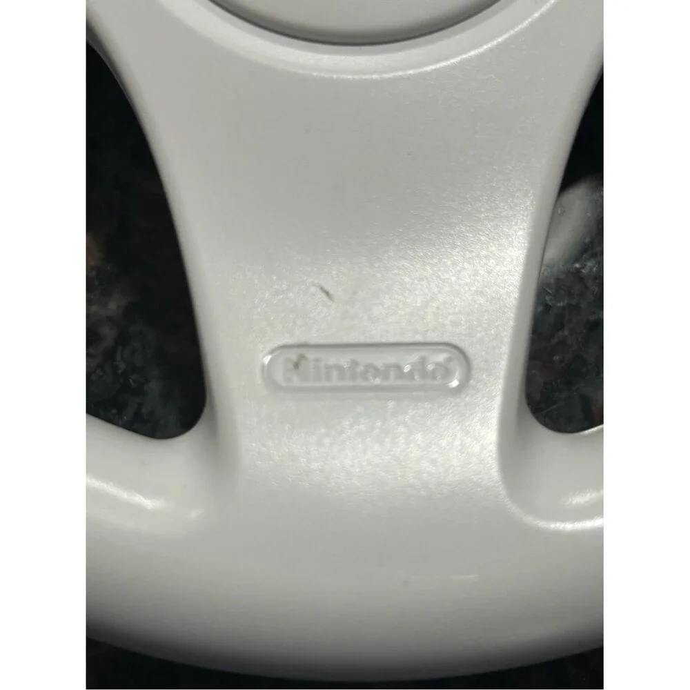 2X Official Nintendo Wii Steering Wheel Mario Kart OEM White RVL-024 Lot of 2